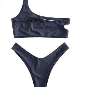 Grey Cutout Bikini
